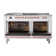 ILVE Nostalgie II Noblesse 60 in Dual Fuel Range 7 Burner, Griddle, Frenchtop