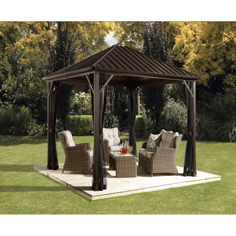 Sojag Outdoor Dakota Hardtop Gazebo Outdoor Sun Shelter, 10 ft. x 10 ft.