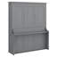 Grand lit escamotable avec tablette de rangement, lit escamotable en bois de pin-1619769012