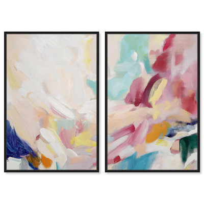 «Unbridled Spirit I», ensemble de 2 toiles texturées par Art Remedy