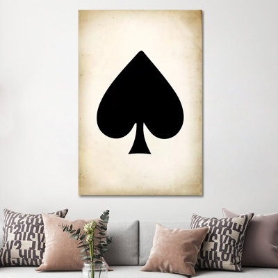 Card II Spade - Wrapped Canvas Print