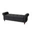 Banc de lit en tissu gris foncé
