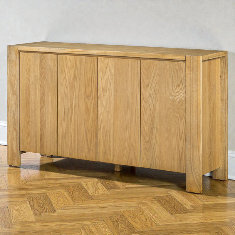 Retro 59" Wide Rectangular Buffet Table, Natural