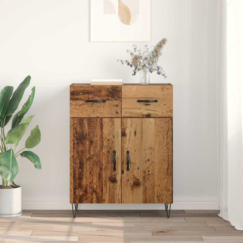 Sideboard Old Wood 69.5 X 34 X 90 Cm Engineered Wood, Old Wood