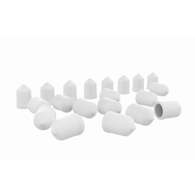 Embouts de tablette en fil métallique blanc 1/4 po ClosetMaid, paquet de 20 (boîte en vrac de 24)