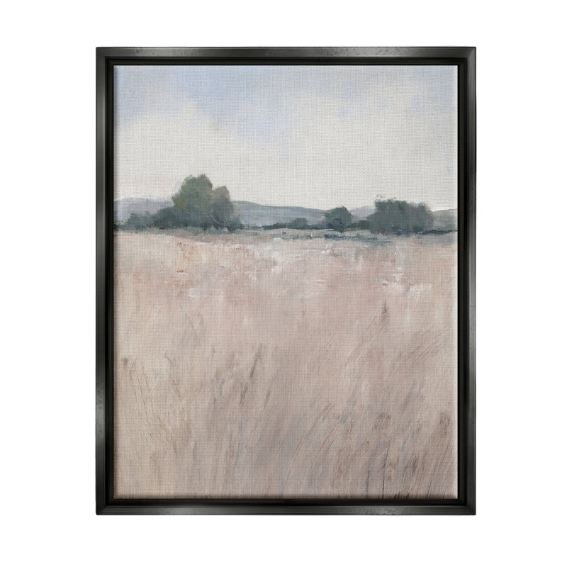 Paysage abstrait de prairie de campagne par Tim Otoole - Peinture sur toile, H 31 po x l 25 po x P 1,7 po