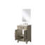 Meuble-lavabo en chêne gris l 20 po x P 18 po avec comptoir et robinet en acrylique, 18 po Meuble-lavabo à miroir, comptoir