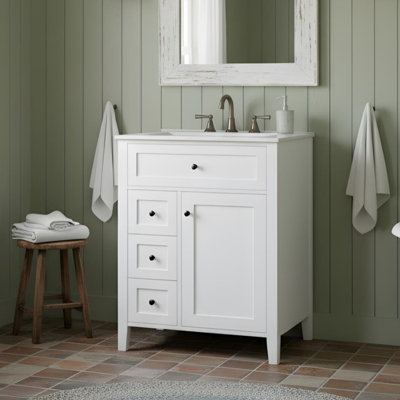 Meuble-lavabo moderne autoportant 24 po avec lavabo 24 po