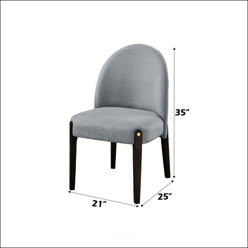Chaise de salle à manger en tissu gris
