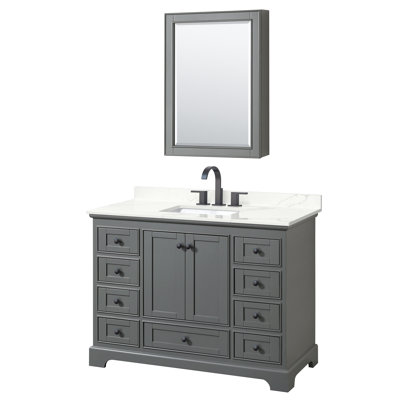 Deborah 48'' Single Bathroom Vanity with Quartz Top