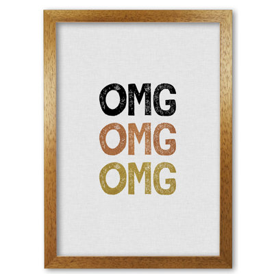 OMG Funny Quote 1 Piece Wall Art