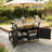 Outdoor Solid Wood Kitchen Island Portable Bar Cart With Storage Cabinet-1520824631