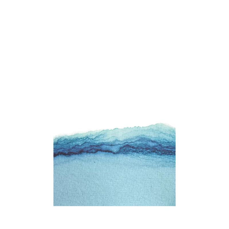 Abstract Sea by Whales Way - Painting on Canvas, 30.48cm H x 20.32cm W x 1.91cm D, Wrapped Canvas
