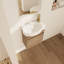 Lavabo de salle de bain à fermeture en douceur - 16 pouces à fixation murale compacte pour les petites salles de bain-619619607