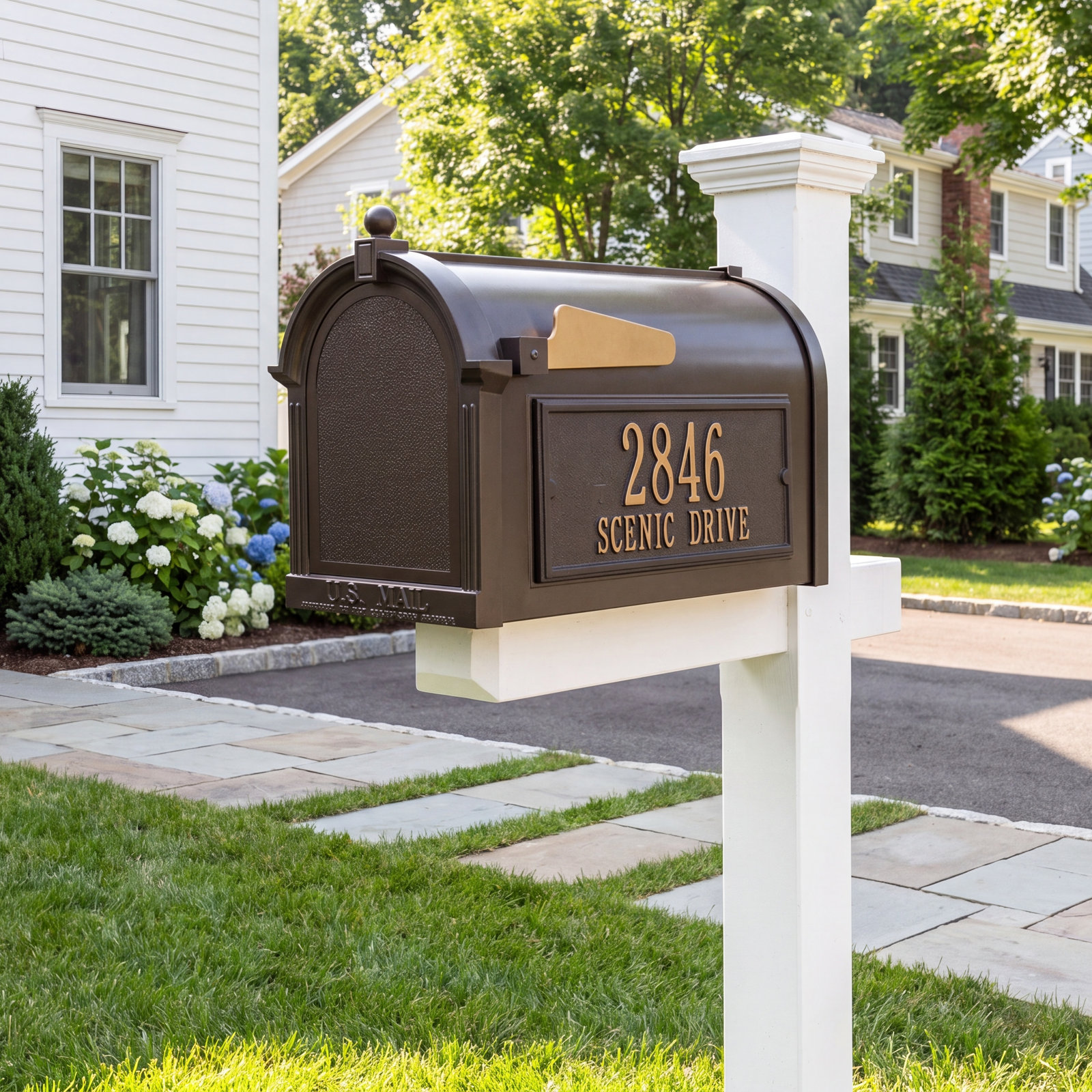 Personalized Mailbox, Yes, Bronze/Gold
