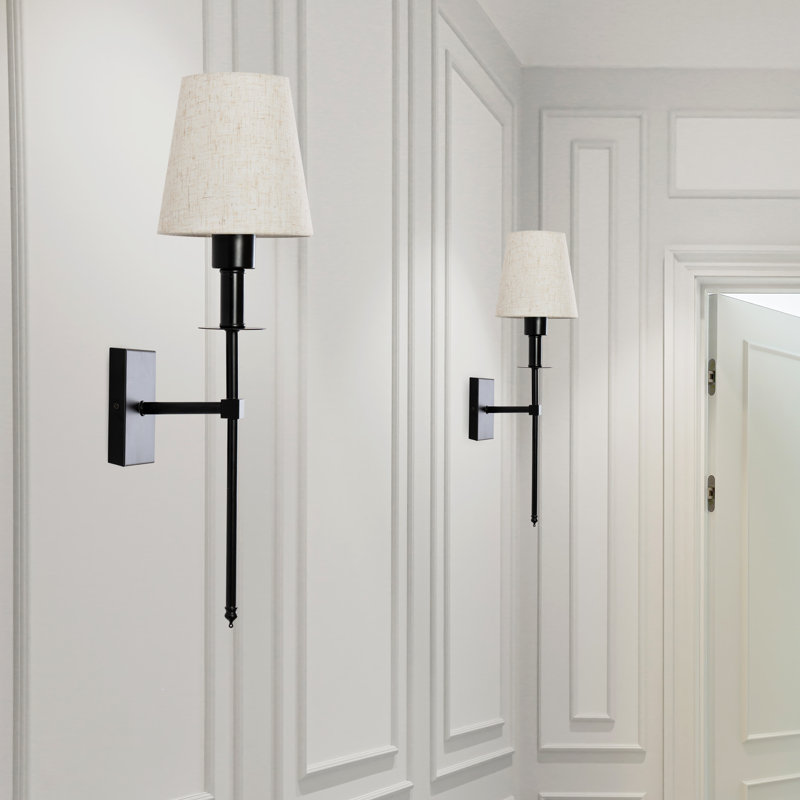 Tagert Plastic LED Flush Mounted Sconce, Antique Brass