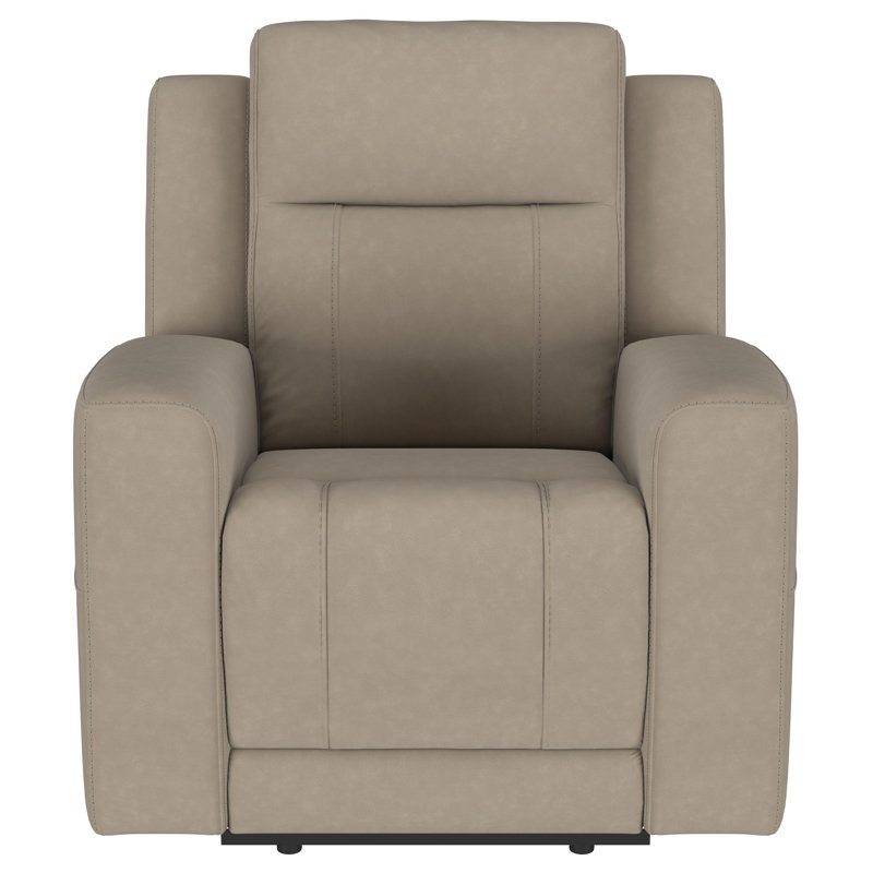 Ensemble de canapé inclinable rembourré de style moderne Mid-Century pour le salon, 6, taupe