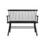 Chaise avec accoudoirs à dossier en bois noir-446068825