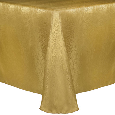 Ultimate Textile Modern Damask Kenya 70 X 104-Inch Oval Tablecloth Flax Gold
