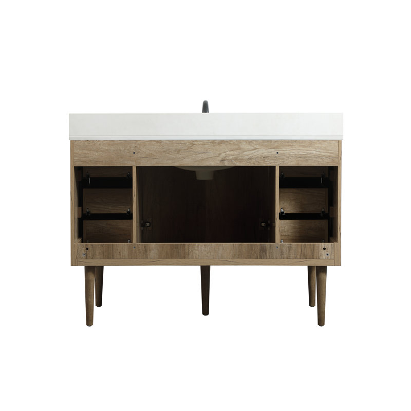 Ensemble de meuble-lavabo simple 48 po Cyrus, Chêne naturel