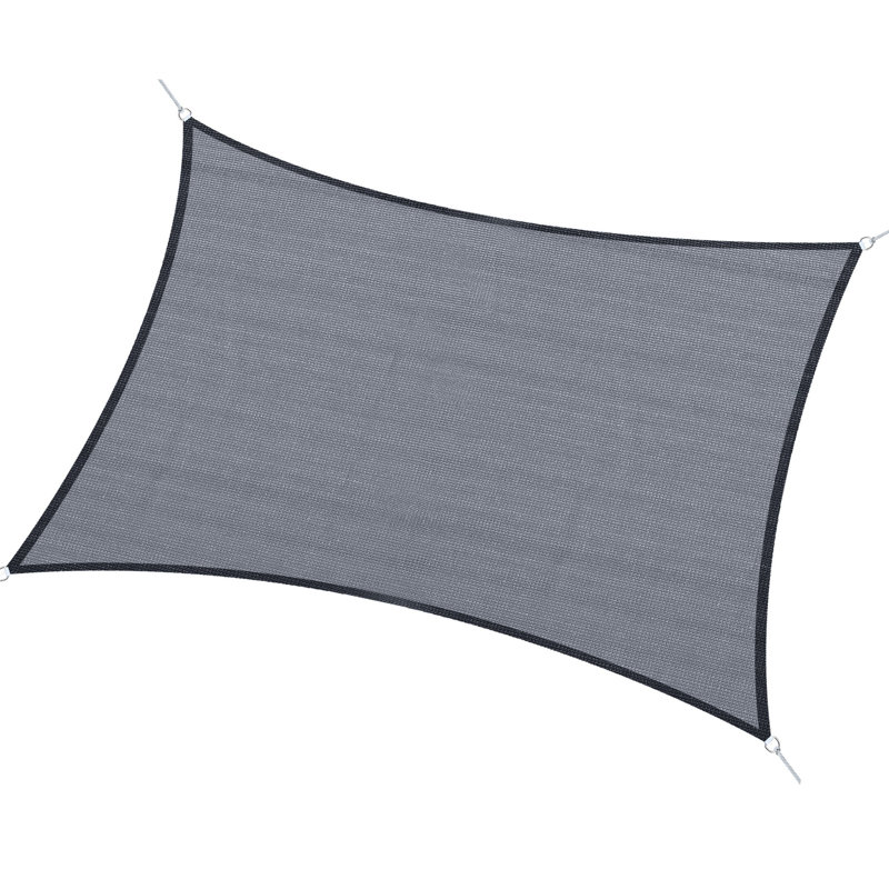 Pare-soleil 13 pi x 20 pi gris Et bloquant. Idéal pour les espaces extérieurs comme le patio, la terrasse ou la cour. Avec équipement de montage, corde, outils de fournitures d'installation - tissu de blocage,. Pour des zones telles que