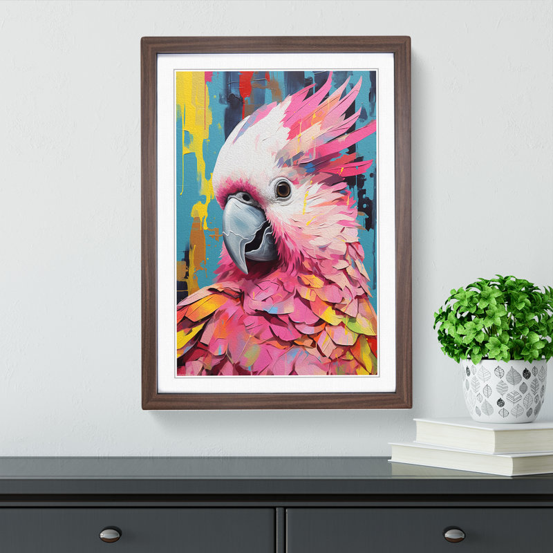 Single Picture Frame Print on Wood, Walnut Framed, 34cm H x 25cm W