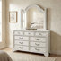Adames Wood Dresser with Mirror Set