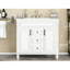 Meuble-lavabo moderne 36 po avec 2 tiroirs et portes à fermeture douce-129907895