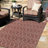 Rust Red Gitter Indoor/Outdoor Trellis Rug-1685476888