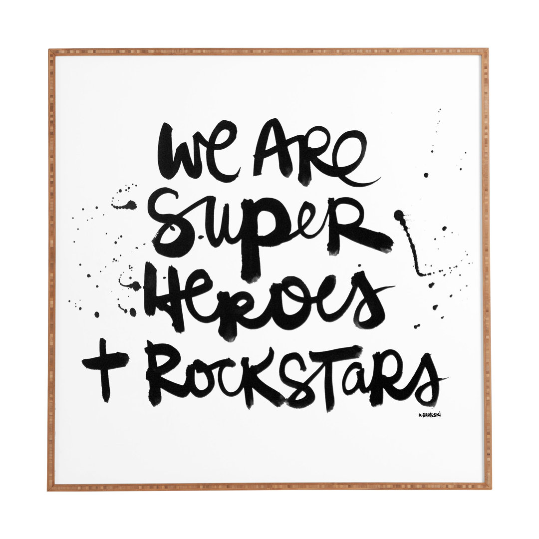 Kal Barteski Superheroes - Textual Art Print on Canvas Deny Designs 