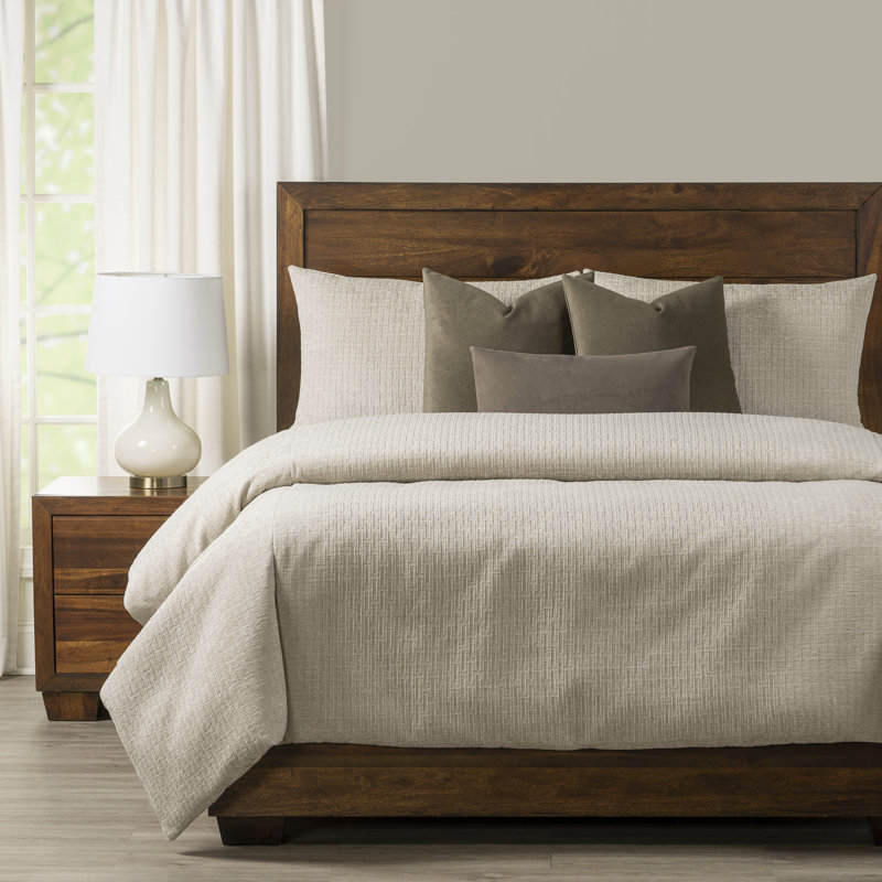 Ensemble de housse de couette et insert moelleux en velours de lin, Housse de couette grand + insert + 2 taies décora