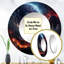 Orange Black Astronomical Space Dreams II - Galaxies Round Mirror Wall Decor-99620488