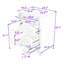 Meuble-lavabo autoportant élégant avec lavabo en céramique, tiroir rabattable, tablette réglable et support de rangement-590957403