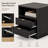 22''W Modern Set of 2 Nightstands with Wavy Fluted Drawers-2146814854