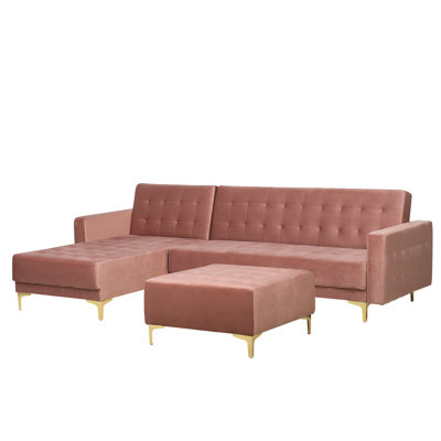 Dublin 3 Seater Velvet Corner Sofa 