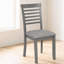 Ensemble de 4 chaises d'appoint rembourrées en mélange de lin gris neutre pour salle à manger ou cuisine, style traditionnel