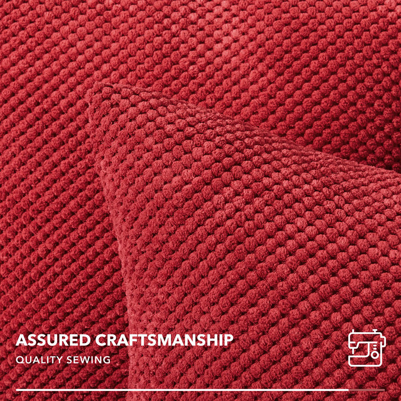 Aneria Red Square Throw Cushion Cover, 46cm H x 60cm W