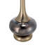 Lampe de table moderne de 29 po - base en aluminium doré (abat-jour tambour en tissu blanc)