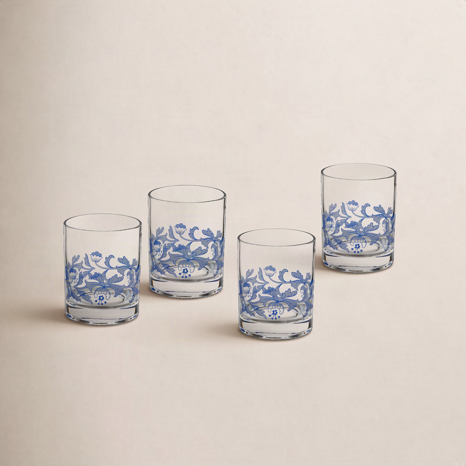 Blue Italian Whiskey Glass