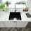 Quartz Undermount Bar Sink, 18"X16", Matte Black, Heat , Stain Scratch , Rust Proof, Finish 18" L X 16" W Heatproof, Stainproof, Scratchproof, Rustproof, Long-Term Durability