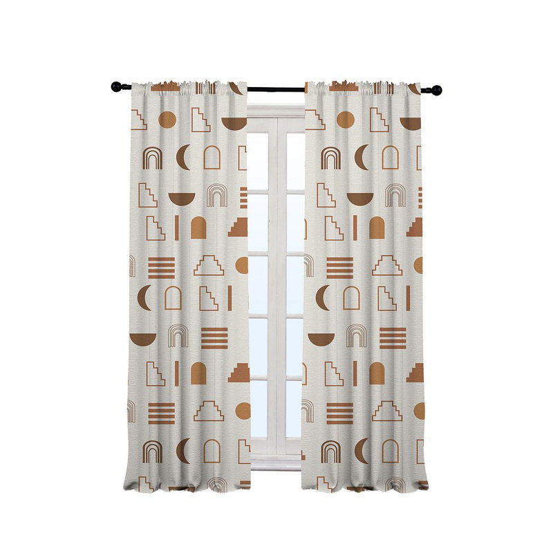 Iota Semi Sheer Curtains, 140cm Width x 350cm Drop, Cream
