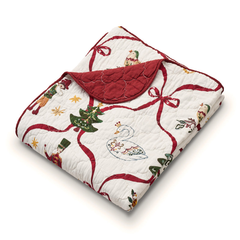 Jeté en coton 12 jours de Noël