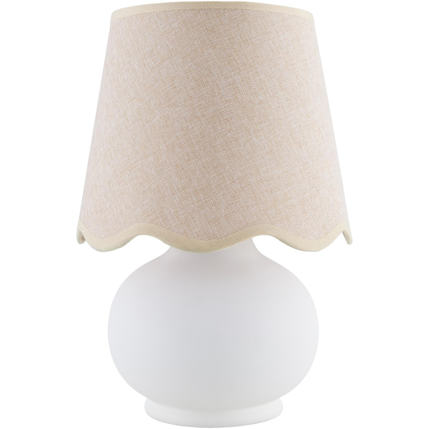 Momsen Ceramic Bedside Lamp, Pink, White