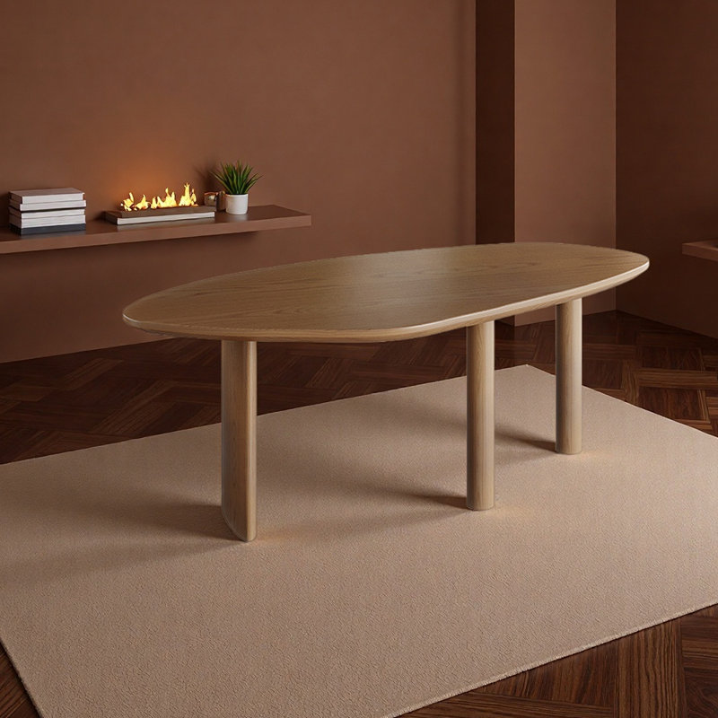 Bureau de qualité supérieure en bois massif, H 28,74 po x l 86,61 po x P 29,53 po