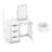 Sherial Vanity with Mirror and 3-Drawer