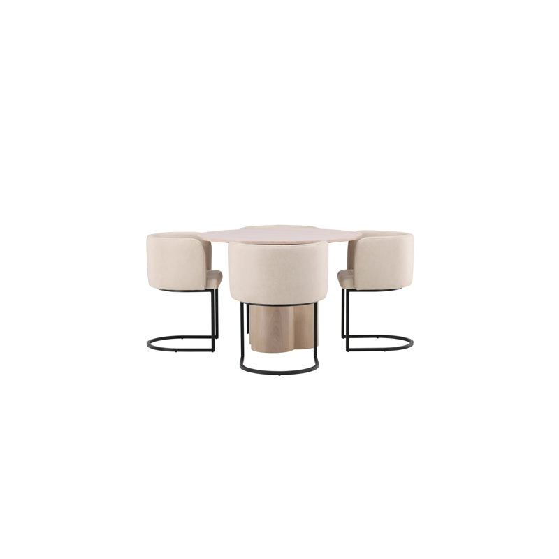 Danean 4 - Person Dining Set, White
