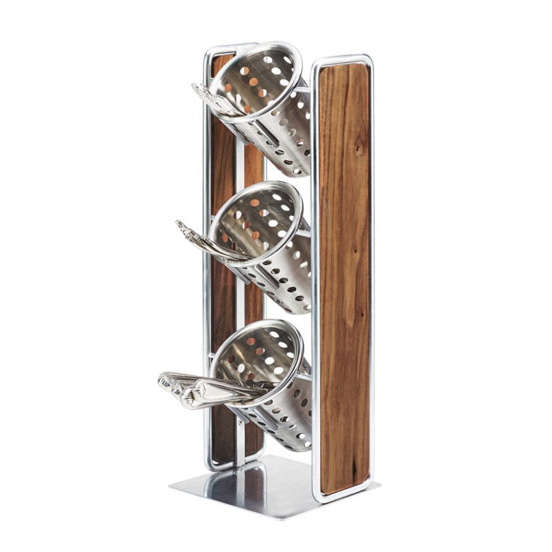 Silverware/Condiment Holder, Chrome