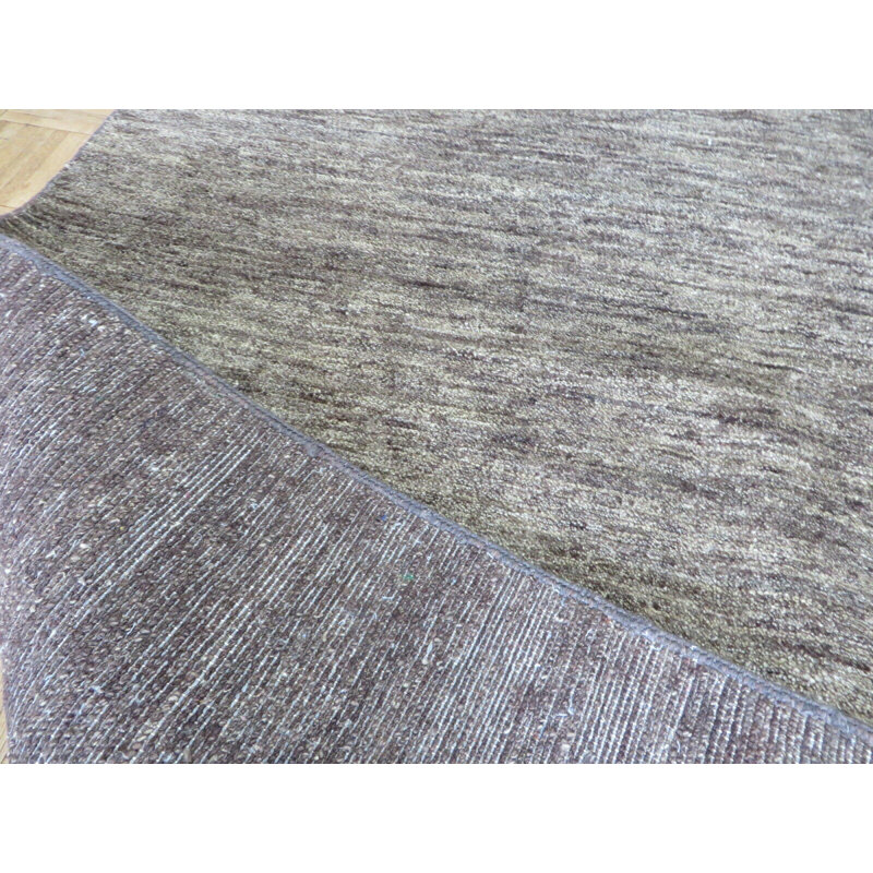 Tapis brun Gabbeh moderne en soie noué à la main 5 pi 11 po x 8 pi 9 po 57775BF463B94EBB8E0D7D190AD3C083
