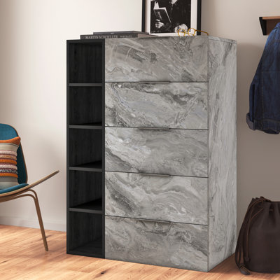 Oteri 5 Drawer 35" W Chest by Wade Logan