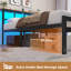 Bed Frame with Power Strip & LED Lights, Metal Platform Beds with Headboard, Stable and Sturdy, No Box Spring Needed-129473225